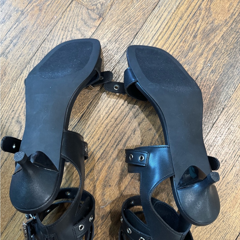 Jeffrey Campbell Black Studded Women's Sandals (NWOT) - Picture 8 of 9